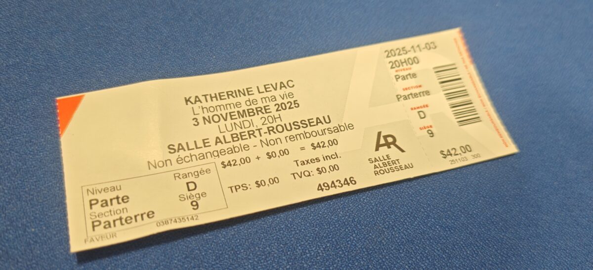 Billet de Catherine Levac