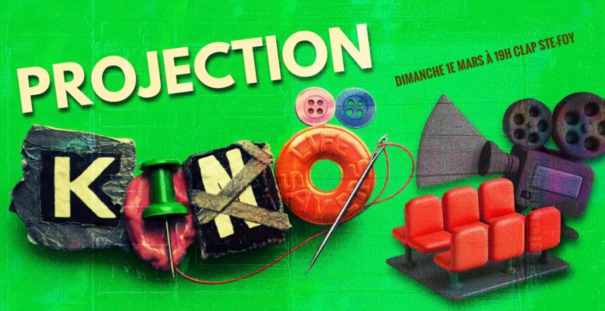 Projection Courts-Métrages par KINO au Cinéma Le Clap de Ste-Foy le 1e Mars à 19h
